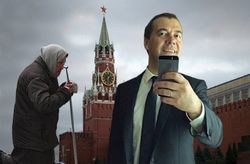 Медведев готов фоткаться с пенсионерами - не более