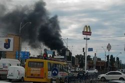 В Киеве пожар на крупнейшем рынке столицы