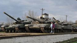 Захваченная у украинской армии в Крыму техника