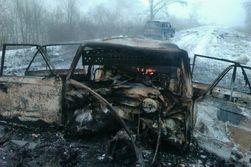 Под Луганском взорвали автомобиль с пограничником