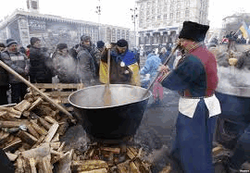 Казацкий кулеш на Евромайдане