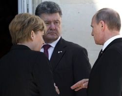 Путин и Порошенко имели несколько неформальных бесед во Франции