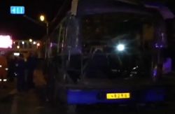 В Сети показали видео с места взрыва автобуса в Ереване