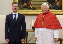 Дмитрий Медведев и Бенедикт XVI