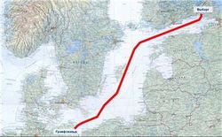 Газопровод по дну Балтики преодолел ¾ пути
