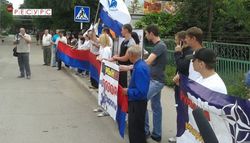 Протестная акция русской молодежи в Бельцах