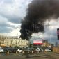 пожар в северной части Москвы.